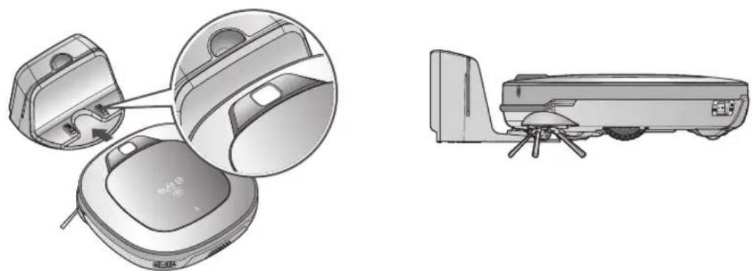 LG Hom-Bot VR9647PS - Bij de melding "Batterijniveau is laag. Zet de Hombot in het laadstation" - 1