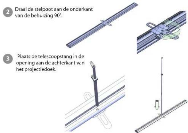 Celexon Ultramobil Professional 160 x 100 cm - Bediening van het projectiescherm - 3