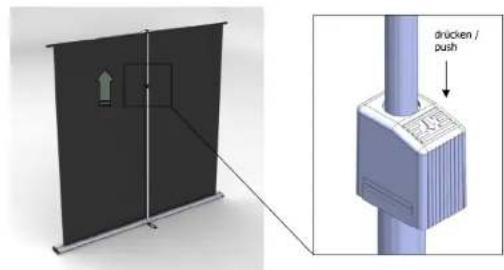 Celexon Ultramobil Professional 160 x 100 cm - Bediening van het projectiescherm - 4