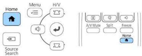 graph TD A["Home"] --> B["Menu"] B --> C["H/V"] C --> D["Source Search"] D --> E["Switch Icon"] E --> F["Arrow Left"] E --> G["Arrow Right"] E --> H["Arrow Down"]