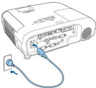 EPSON EB-X39 - De projector inschakelen - 1