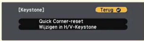 [Keystone] Quick Corner-reset Wijzigen in H/V-Keystone