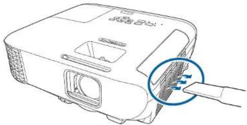EPSON EB-X39 - De luchtfilter en de ventilatieopeningen reinigen - 3