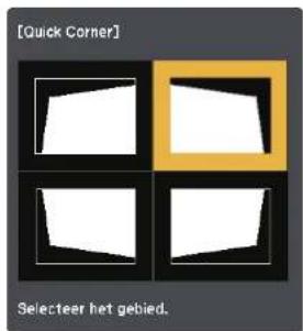 [Quick Corner] Selecteer het gebied.