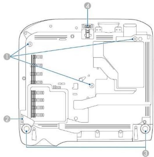 EPSON EB-X39 - Projectoronderdelen - Onderkant - 1