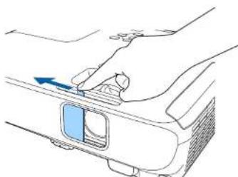 EPSON EB-X39 - De lensafdekking openen - 1