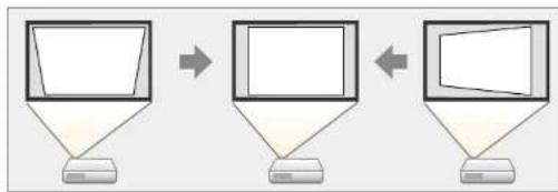 EPSON EB-W05 - De beeldvorm corrigeren met de keystone-knoppen - 1