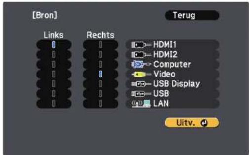 [Bron] Links Rechts HDMI1 HDMI2 Computer Video USB Display USB LAN Uitv.