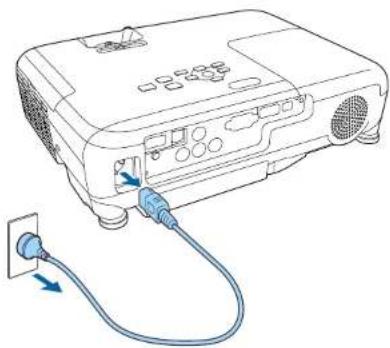 EPSON EB-W05 - De projector uitschakelen - 3