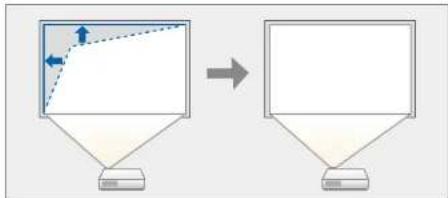 EPSON EB-W05 - De beeldvorm corrigeren met Quick Corner - 1