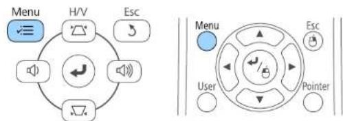 Menu H/V Esc Gebruiker Aanwijzer Menu Esc