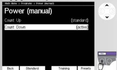 KETTLER Axiom - Programma's > vermogen (manueel) - 1