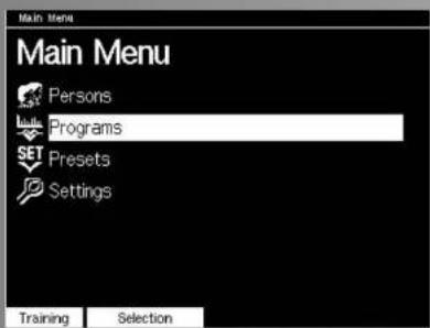 KETTLER Axiom - Menu bediening - 1