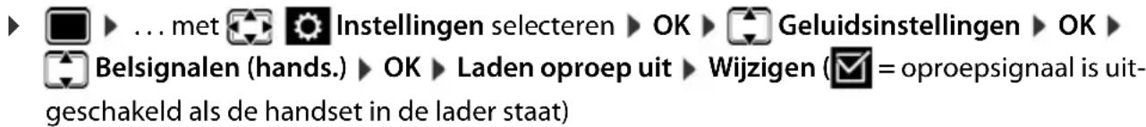 GIGASET S650 - Oproepsignaal in lader uitschakelen - 1