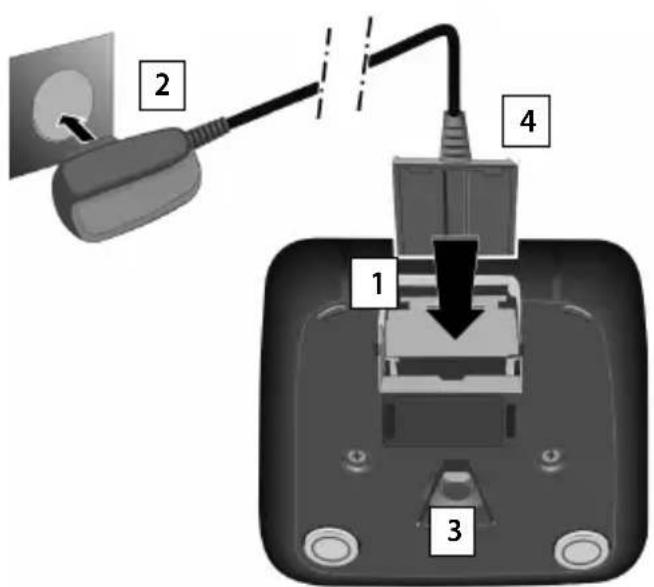 GIGASET S650 - Lader aansluiten - 1