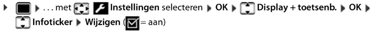 GIGASET S650 - Infoticker in-/uitschakelen - 2