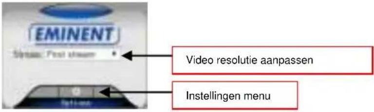 EMINENT Video resolutie aanpassen Instellingen menu