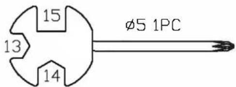 13 14 15 Ø5 1PC