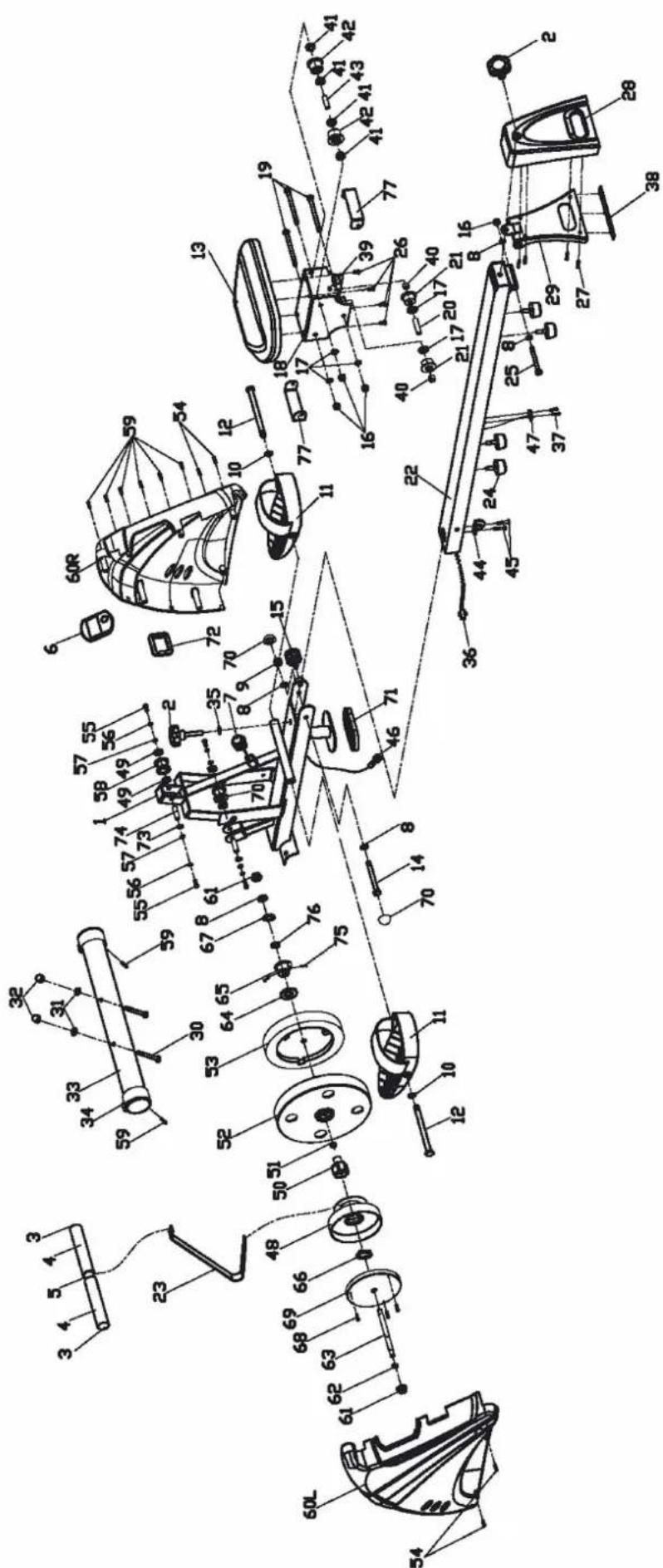 WESLO Cove - TEKENING—MODEL NUMMER. PFICVRW24812.0 - 1