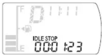 F D1:111 IDLE STOP E 00:0 1:23