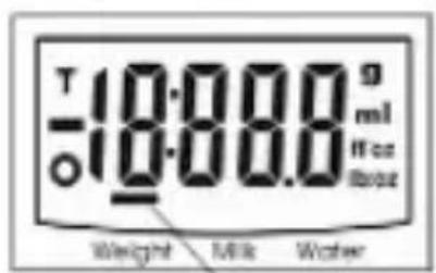 T 10.000.0 g ○ 10.000.0 ml if oz litroz Weight Milk Water