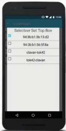 Selecteer Set Top Box 94:3b:b1:3b:13.d2 94:3b:b1:56:5f.8a clavan-tok42 tok42-clavan