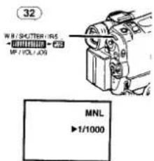 PANASONIC NV-GS30E - Handmatig instellen van de sluitersnelheid - 2