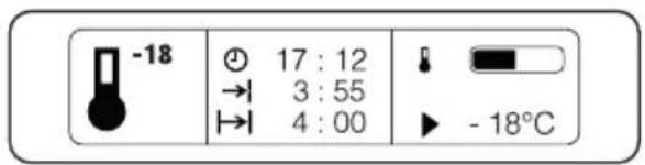 -18 17:12 → 3:55 → 4:00 -18°C