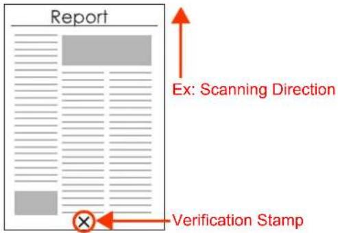Report Ex: Scanning Direction Verification Stamp
