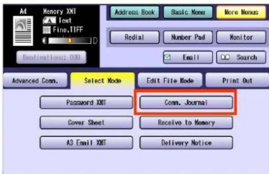 Memory XMT Text Fine.TIFF Address Book Basic Menu More Menus Redial Number Pad Monitor Email Search Advanced Conn. Select Mode Edit File Mode Print Out Password XMT Comm. Journal Cover Sheet Receive to Memory A3 Email XMT Delivery Notice