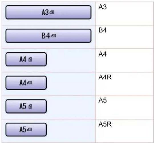 A3 B4 A4 A4R A5 A5R