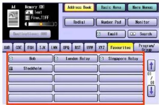 Address Book Basic Menu More Menus Redtail Number Pad Monitor Email Search Bob London Relay Singapore Relay Stockholm 01 01