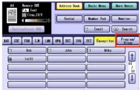 A4 Memory XXT Text Info.TIFF Address Book Basic Menu More Menus Radial Number Pad Monitor Email Search BABB COE FGN IJK LUN OPQ RST UVV XYZ Favourites Program/ Bob John Mike Tel01 01 01 01