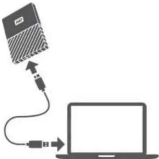 WESTERN DIGITAL My Passport portable - De schijf aansluiten - 1