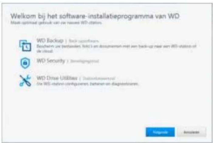 Welkom bij het software-installatieprogramma van WD Maat optimaat gebruik van het hauws WD-station WD Backup | Back-upsoftware Bioschem we bestijskies. Find it en documents met een back-up naar een WD-station of de internet WD Security | Deverleggevityd WD Drive Utilities | Deverleggevityd Ore WD-station configueraes behaars van diagnostiebaren. Volgende Annulste