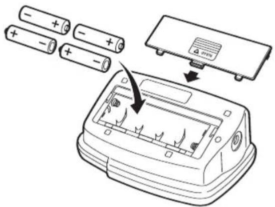 OMRON M7 - Batterijen plaatsen - 2