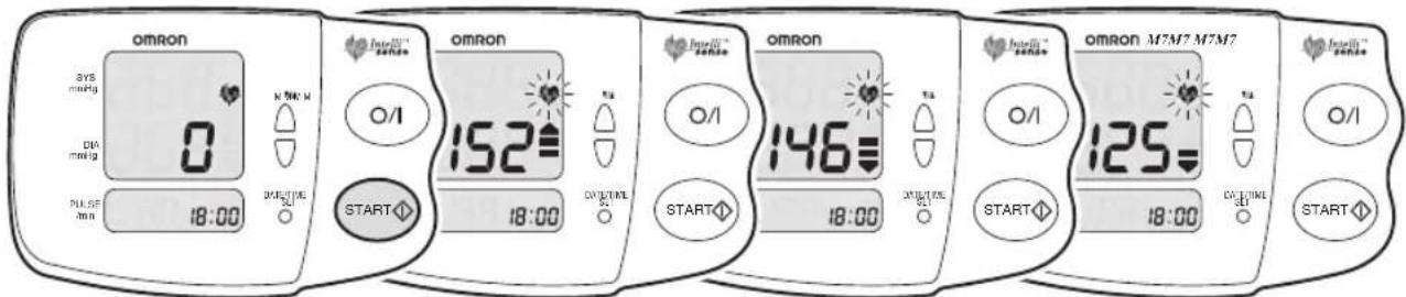 omron O/S mmHg 0 DIA mmHg PULSE min 18:00 M/M/M START omron O/I 152 NA 18:00 OUTLINE S START omron O/I 146 NA 18:00 OUTLINE S START omron M7M7 M7M7 O/I 125 NA 18:00 OUTLINE S START