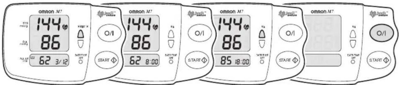 omron M7 144 86 NYM/M O/I START ◆ 62 3/12 Omron M7 144 86 N/A START ◆ 62 8:00 Omron M7 144 86 N/A START ◆ 85 18:00 Omron M7 Omron M7 N/A START ◆ DATE/TIME SET ○ Omron M7 Omron M7 N/A START ◆ DATE/TIME SET ○ Omron M7 Omron M7 N/A START ◆