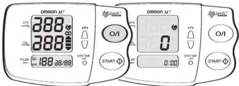 OMRON M7 388 8 388 MVR O/I PULSE 188 AWR DATE/TIME SET START OMRON M7 0 BE 0:00 DATE/TIME SET START