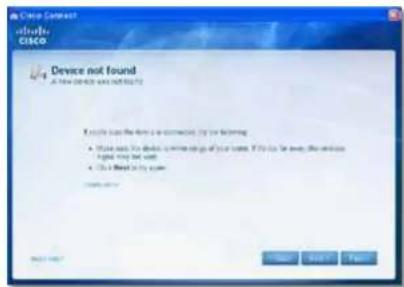 LINKSYS E1200-EW - Device not found (Apparaat niet gevonden) -bericht - 1