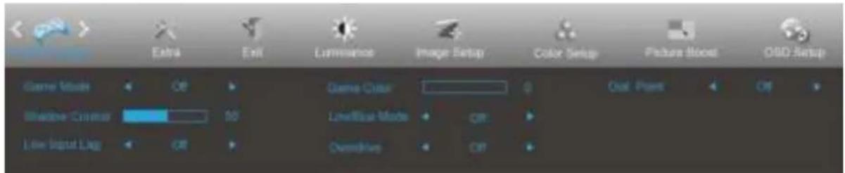 AOC G2590FX - Game Setting (Spelinstelling) - 1