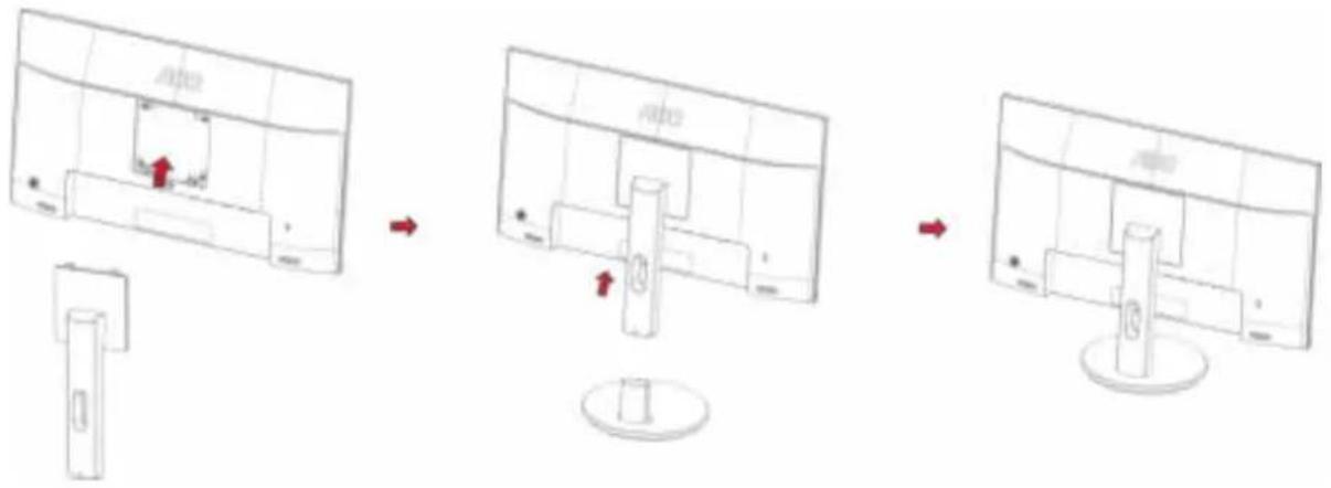 AOC G2590FX - Voetstuk & voet installeren - 1
