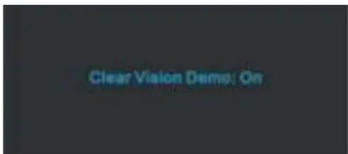 Clear Vision Demo: On