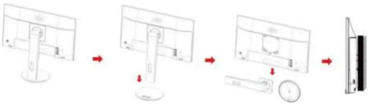 AOC I2790PQU/BT - De wandmontagearm bevestigen - 1