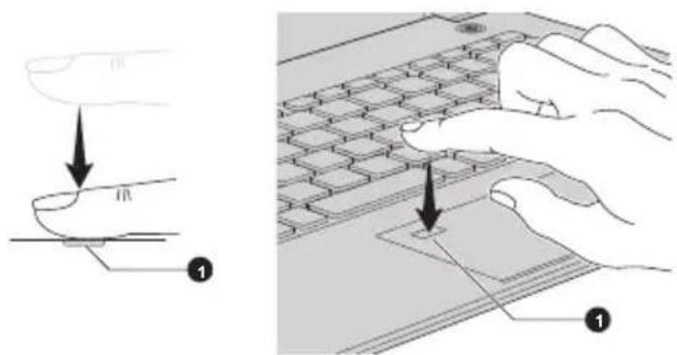 Dynabook Portege A30-E - De vingerafdruksensor gebruiken - 1