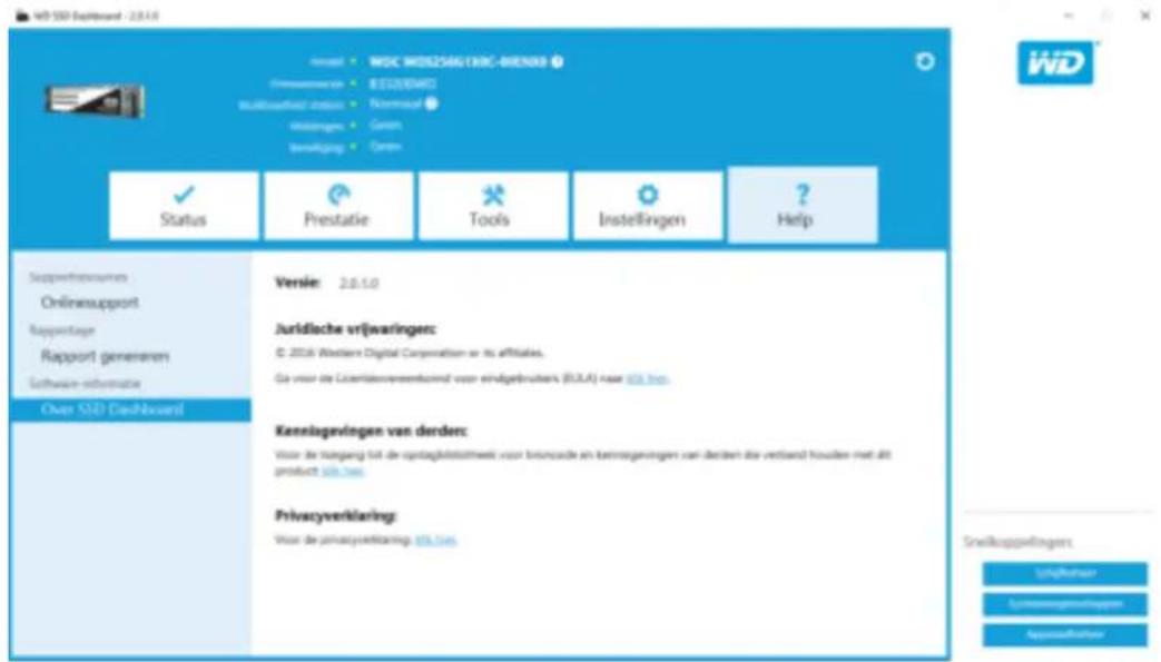 WD 550 Einkboard - 2.3.1.1 Status: WISC WEDZSAG (CINC-BRENER) Innemenverat de Muitouwafeld status: Mobilieningen Beveliging Status Prestatie Tools Instellingen ? Help Supportesformers Onlinesupport Rapportingen Rapport genereren Software-informatie Over S2D [Dashboxar] Versie: 2.0.1.0 Juridliche vrijwaringen: © 2018 Western Digital Corporation en its affiliates. Ge voor de Licenciënverreetsomind voor eindigebruikers (E.U.A.) naar Wt. 100 km. Kennelgevingen van derderc: Voor de langang tot de opdagibliklotheek voor brinocade en termsegevingen van derden uit verlaand houden met dit product wit.Tee Privacyverklaring: Voor de privacyverklaring wit.Tee Snellkappelingen Tilpheter Schlossengemapsen Approachdamer