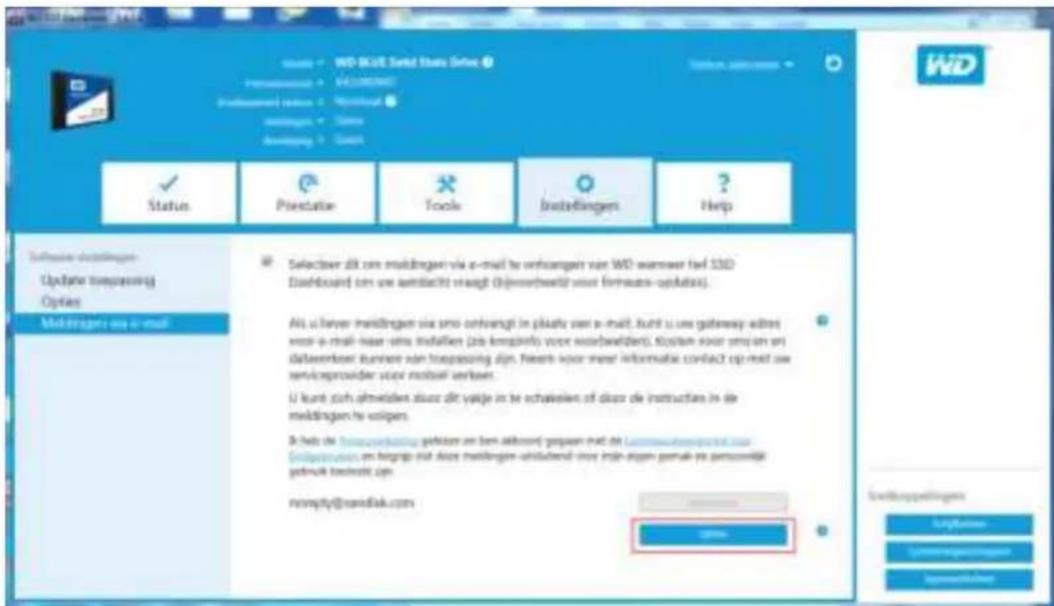 WD-SCUR Sankd Staks Drive Status Prestation Tools Instellingen Help Software deliverungen Update topassing Options Moldingen ou e-mail Selectover dlt om maldbragen via e-mail to envoangen van WD wanneer (wif SSD Durchoudt om we aandacht reagb (bijmeweldt voor firmware-updata). All u layer deliveringen via smo ontvangt in plakty van e-mail, kunt u use gateway adres voor e-mail-nias ohne installen (zoe kmpinfo voor uitbeeldien). Kostam voor smpen en datawerkseil ikumere van toepassing zijn. Nieselt voor meer informatie contact op nietuw serviceprovider voor mobil verlaaten. U kunt zich uitbeiden daar dit vaktje in te schakelen of daar de instructie in de meldingen te voijpen. B helps de Touwverkursge gelassen om ben aktwood gejozen met de Luitwierderansport.com Geldgiverszen en higrip (dit daar maldbragen uitbeidend voor uitdeigen geruk je persoon@j getrukt bestadt zijn ntrspity@sawdlak.com OK