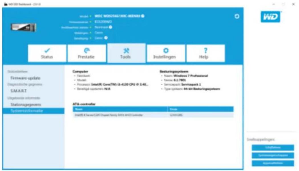 WDO Bestluster - 2.0.1.0 Model: WDO WDS236619X-00EN80 Performance: E1320NAD Installwater Status: Notreuzel Modigau: Geom Severaging: Geom Status Prestatie Tools Instellingen Help Computer Bestluringsystem - Vatiskanti - Modell - Processo: Intel(R) Core(TM) (8-4230 CPU @ 3.40... - Beteilig opstarters: N/A Bestluringsystem - Naim Windows 7 Professional - Vase 6.2.7601 - Servicepack Servicepack 1 - Type systems: 84-bit Bestluringsystem STA controller Name Name Intel(R) & Server C235 Chipset Family SATA 8442 Controller 12.0.1.085 Smaicappalinger Ufghstoffe Cjernengeslecken Abzinschweiter