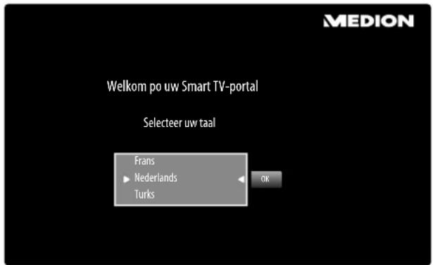 Medion Welkom po uw Smart TV-portal Selecteer uv taal Frans ► Nederlands Turks OK