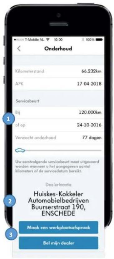 Onderhoud Kilometerstand 66.232km APK 17-04-2018 Servicebeurt Bij 120.000km of op 24-10-2016 Verwacht onderhoud 77 dagen Uw eerstvolgende servicebeurt moet uitgevoerd warden wanneer u het aangegeven aantal kilometers af de servicedatum bereikt. Dealerlocatie Huiskes-Kokkeler Automobielbedrijven Buurserstraat 190, ENSCHEDE Maak een werkplaatsafsprak Bel mijn dealer